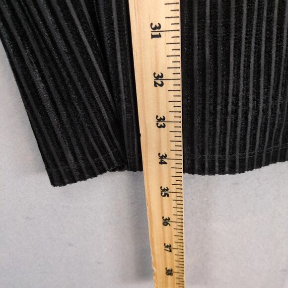 Wild Fable Black Ribbed Velvet Mini Dress Sz XL Shift Oversize V-Neck Whimsigoth - Picture 4 of 10